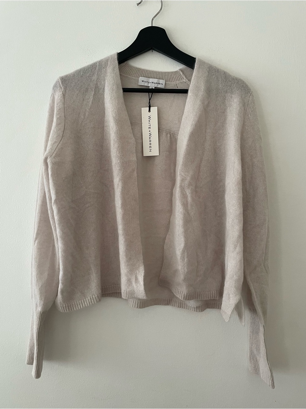 White + Warren Cashmere Ruched Back Cardigan Size M